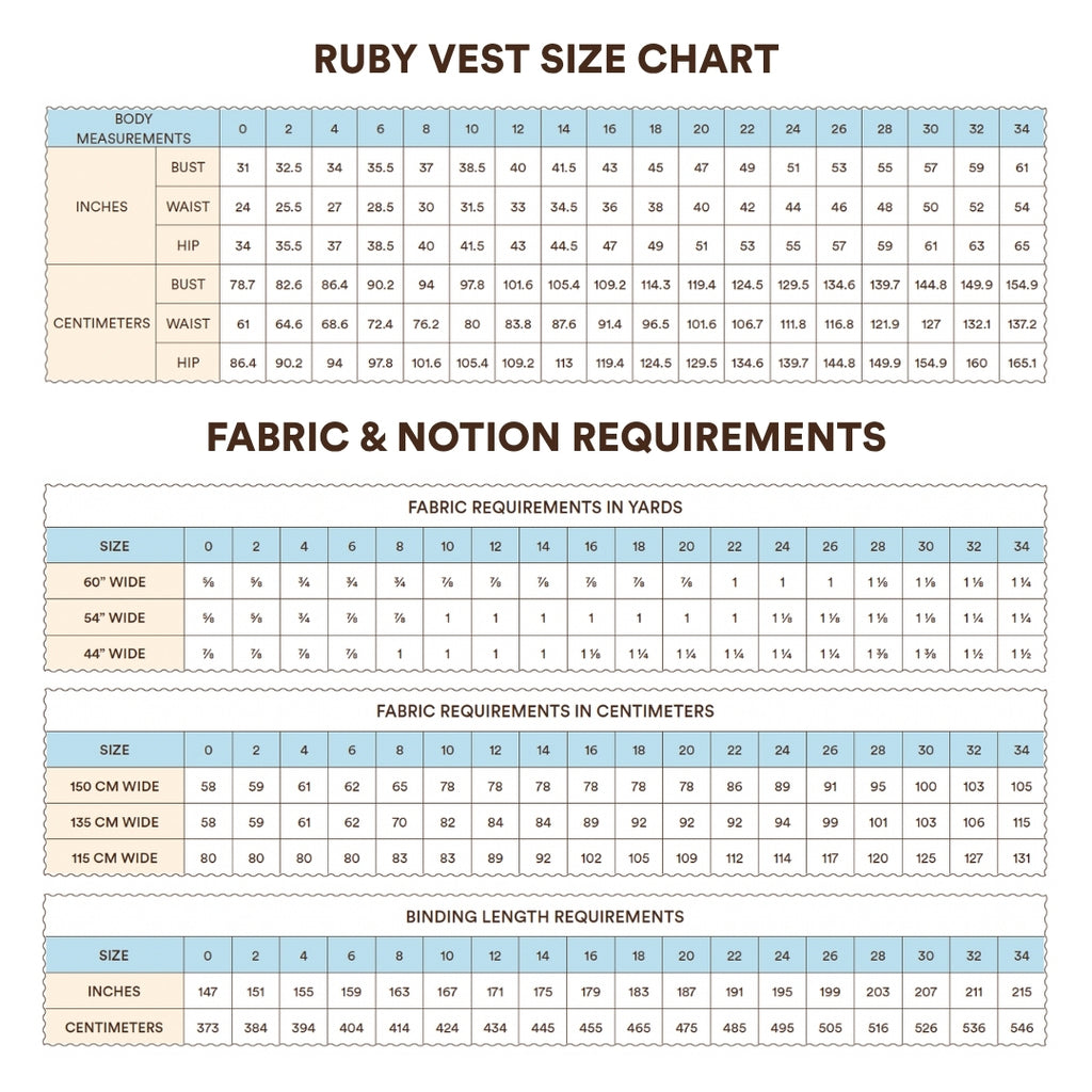 Ruby Vest Sewing Pattern