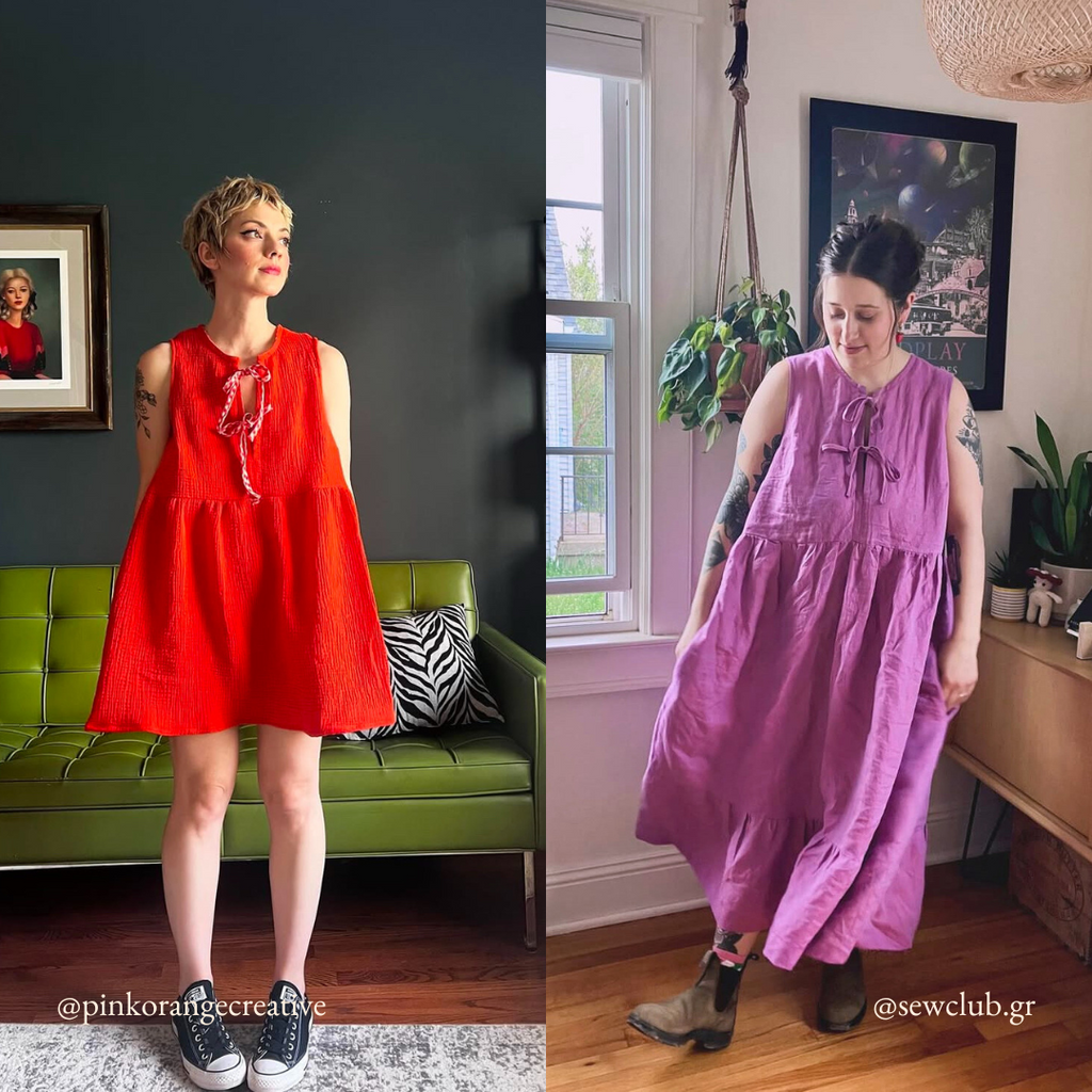 Syd Tie Top & Dress Sewing Pattern
