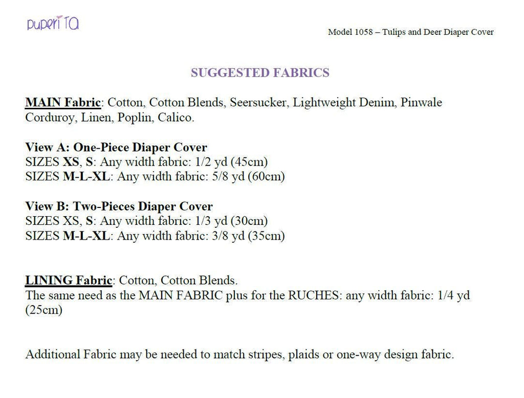 Tulips Diaper Cover Pattern